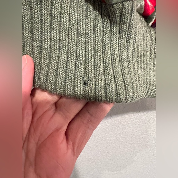 VTG 80s Bill Blass Silk Strong Shoulder Top Red Green Woven Print Knit Hem Cuffs - Picture 12 of 12